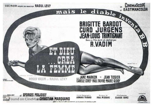 Et Dieu... cr&eacute;a la femme - French Movie Poster