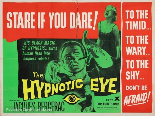 The Hypnotic Eye - British Movie Poster