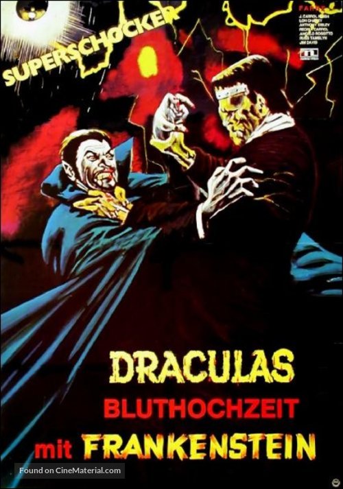 Dracula Vs. Frankenstein - German Movie Poster