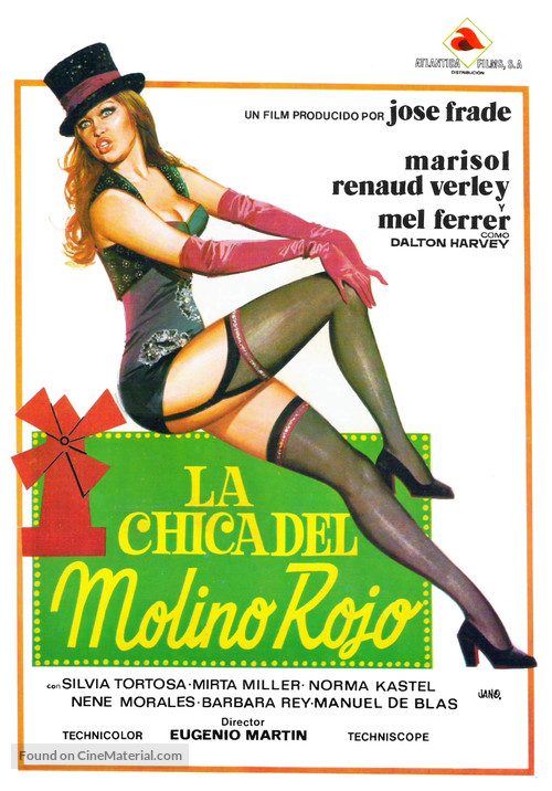 Chica del Molino Rojo, La - Spanish Movie Poster