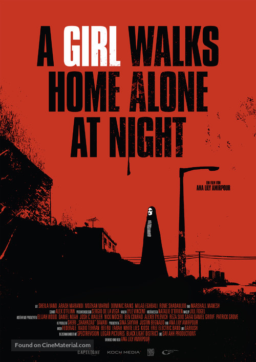 A Girl Walks Home Alone at Night - German Movie Poster