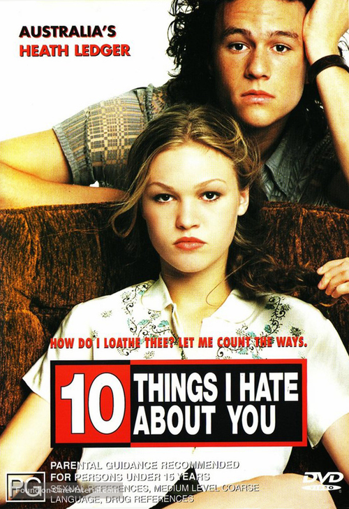 10 Things I Hate About You - Australian DVD movie cover