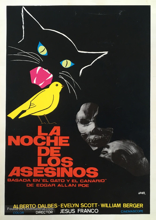 La noche de los asesinos - Spanish Movie Poster