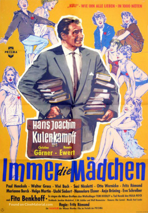 Immer die M&auml;dchen - German Movie Poster