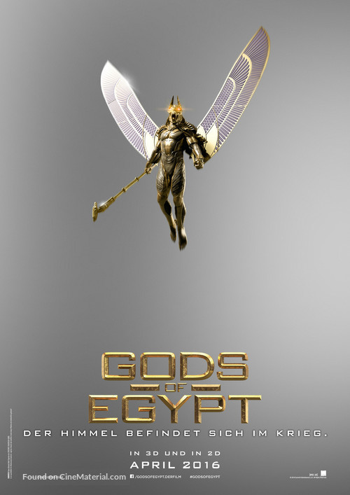 Gods of Egypt - German Movie Poster