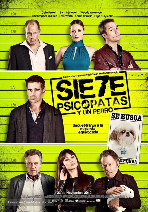 Seven Psychopaths - Mexican Movie Poster