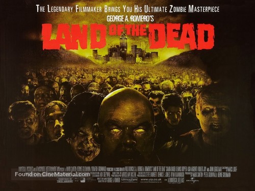 Land Of The Dead - British Movie Poster