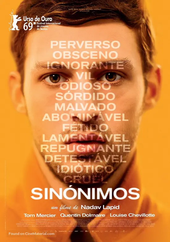 Synonymes  2022 Portuguese movie poster   Synonymes  2022 Portuguese movie poster