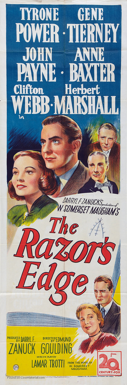 The Razor&#039;s Edge - British Movie Poster