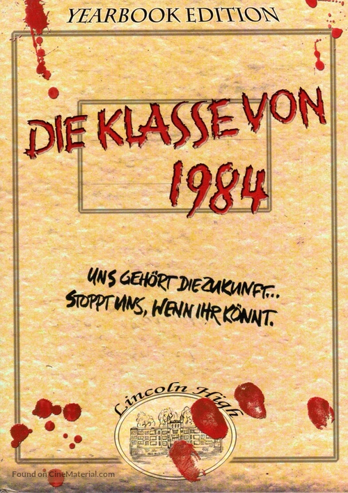 Class of 1984 - Austrian DVD movie cover