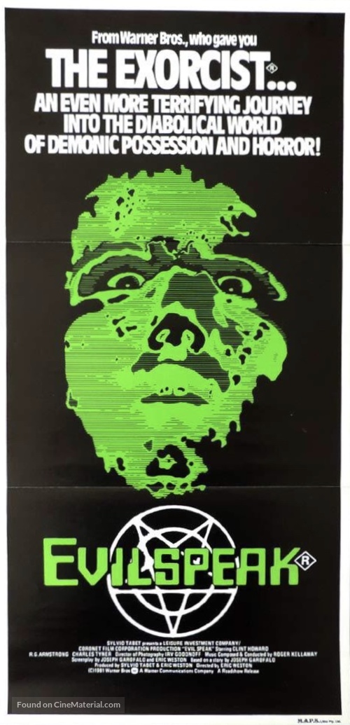 Evilspeak - Australian Movie Poster