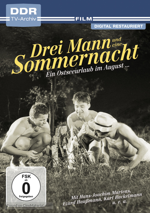 Drei Mann und eine Sommernacht - German DVD movie cover