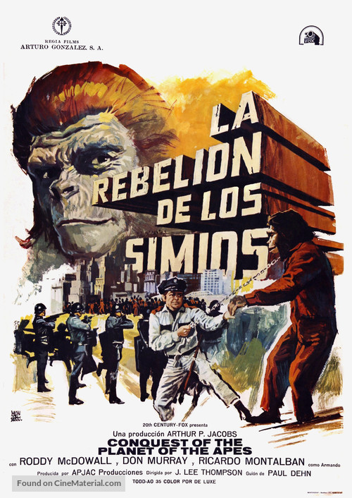 Conquest of the Planet of the Apes - Spanish Movie Poster