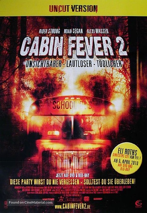 Cabin Fever 2: Spring Fever - German Video release movie poster