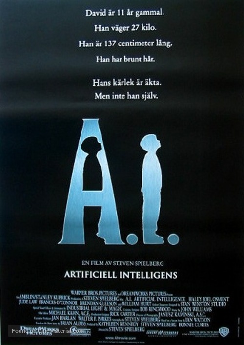 Artificial Intelligence: AI - Swedish Movie Poster