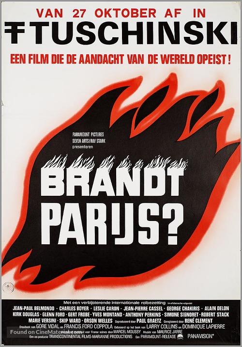 Paris br&ucirc;le-t-il? - Dutch Movie Poster