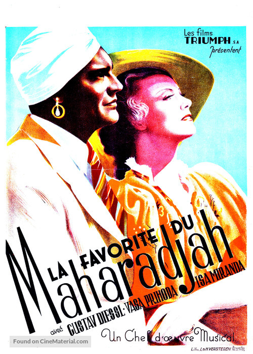 Die Liebe des Maharadscha - Belgian Movie Poster