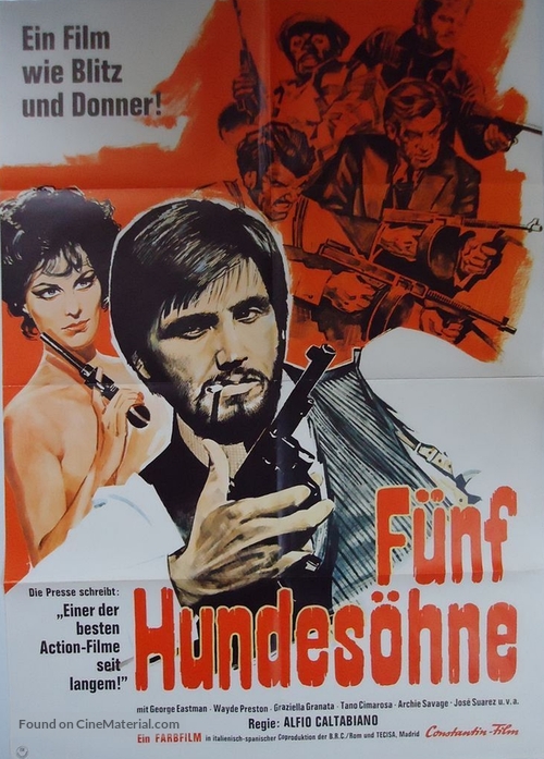 Cinque figli di cane - German Movie Poster