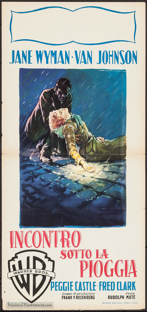 Miracle in the Rain - Italian Movie Poster