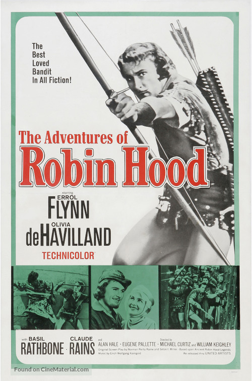 The Adventures of Robin Hood - Re-release movie poster