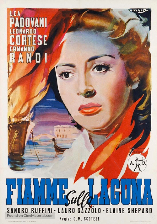 Fiamme sulla laguna - Italian Movie Poster