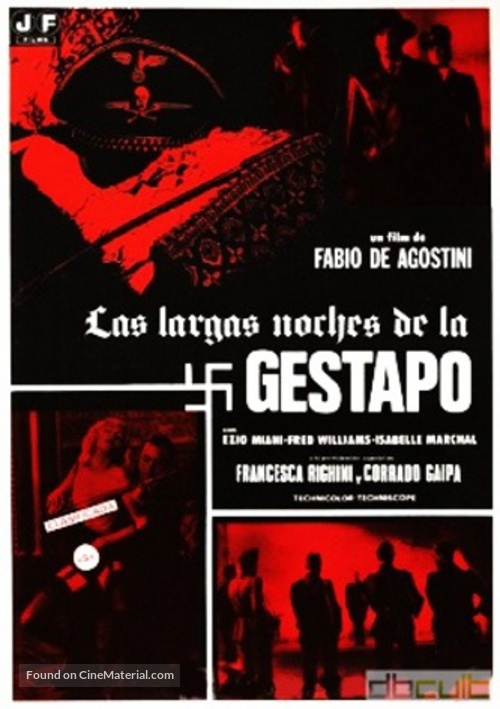 Le lunghe notti della Gestapo - Spanish DVD movie cover