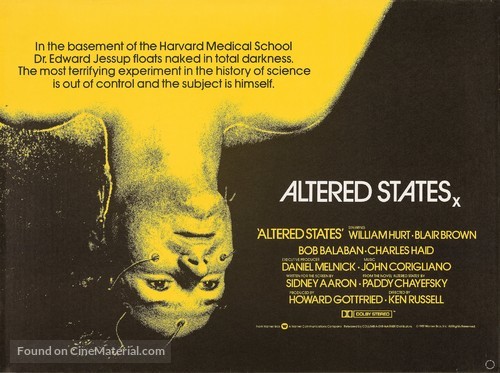 Altered States - British Movie Poster