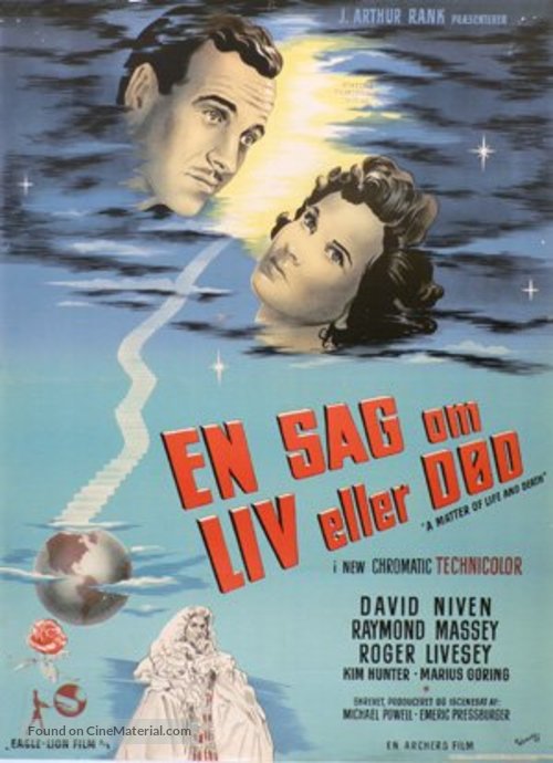 A Matter Of Life And Death 1946 Danish Movie Poster