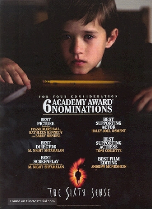 The Sixth Sense - For your consideration movie poster