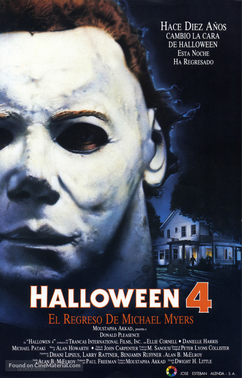 Halloween 4: The Return of Michael Myers - Spanish Movie Poster