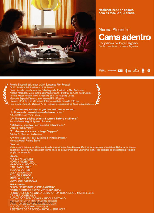 Cama adentro - Argentinian poster