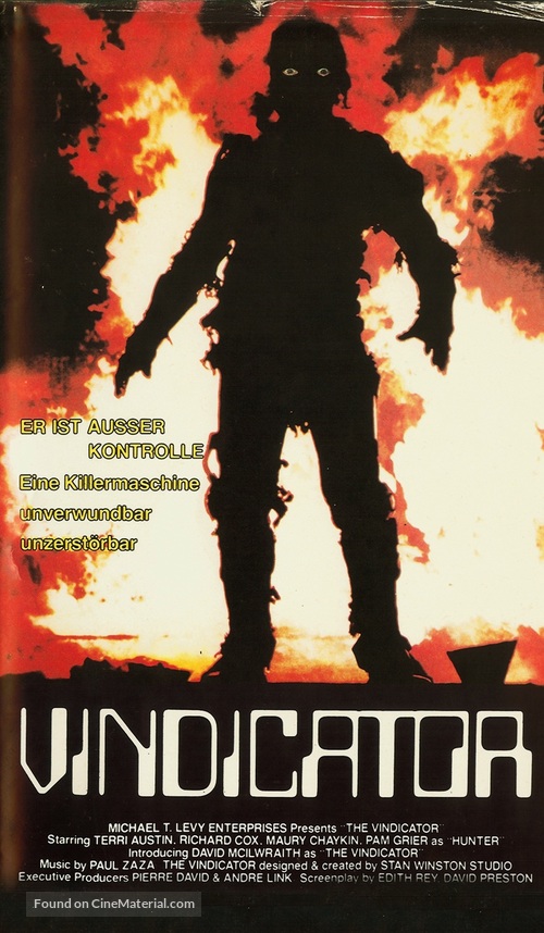 The Vindicator - German VHS movie cover