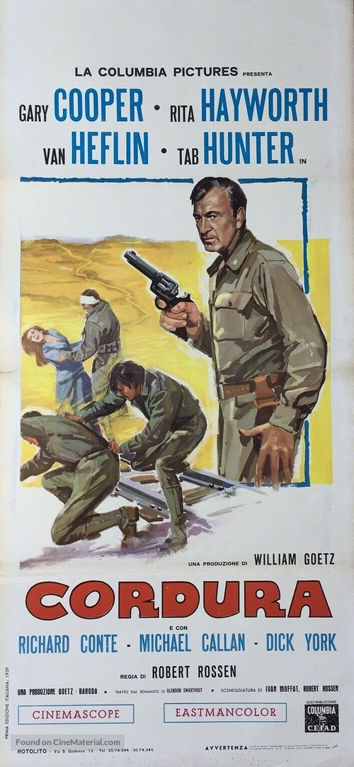 They Came to Cordura - Italian Movie Poster