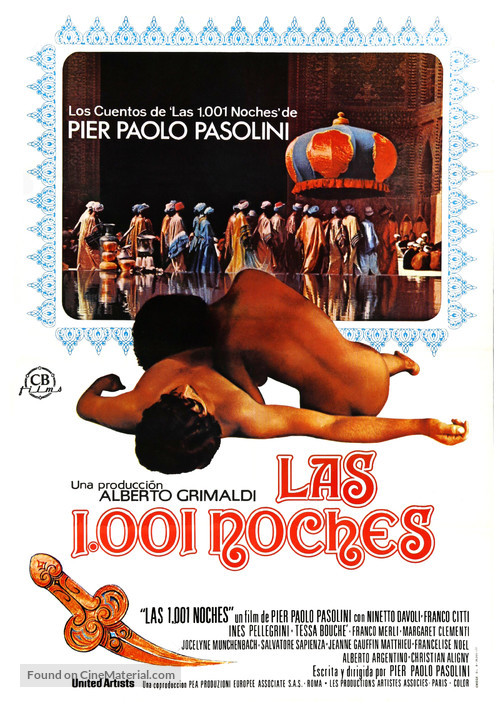 Il fiore delle mille e una notte - Spanish Movie Poster