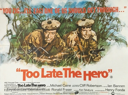 Too Late the Hero - British Movie Poster