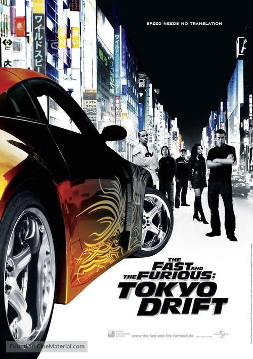 The Fast and the Furious: Tokyo Drift - German Movie Poster