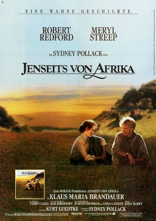 Out of Africa - German Movie Poster