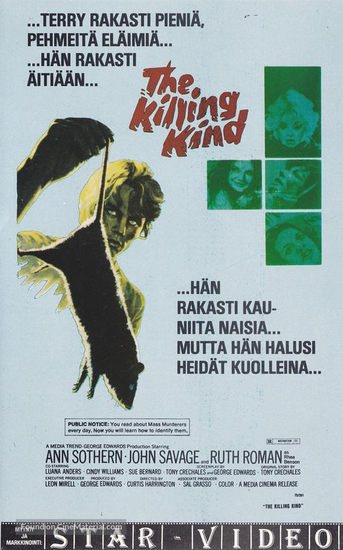 The Killing Kind - Finnish VHS movie cover