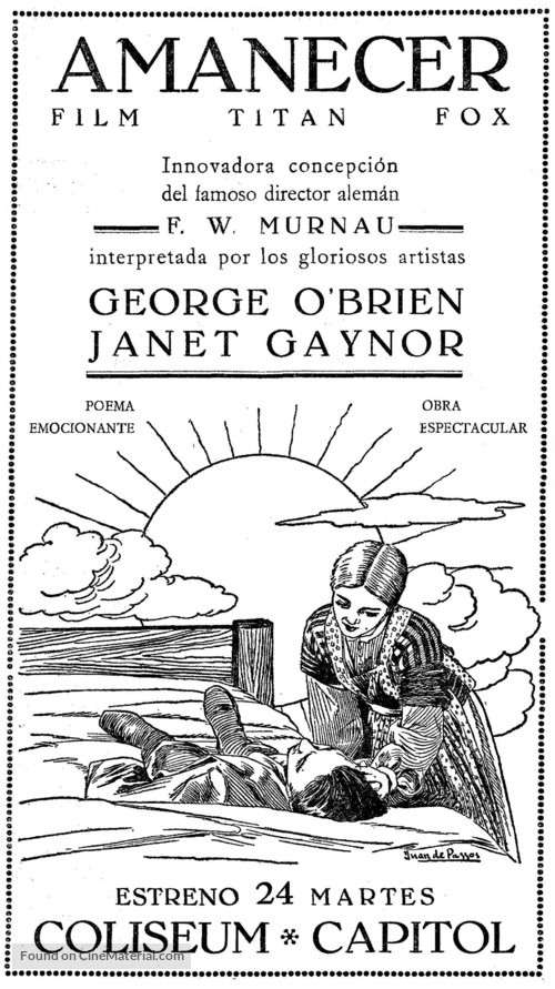 Sunrise: A Song of Two Humans - Spanish poster