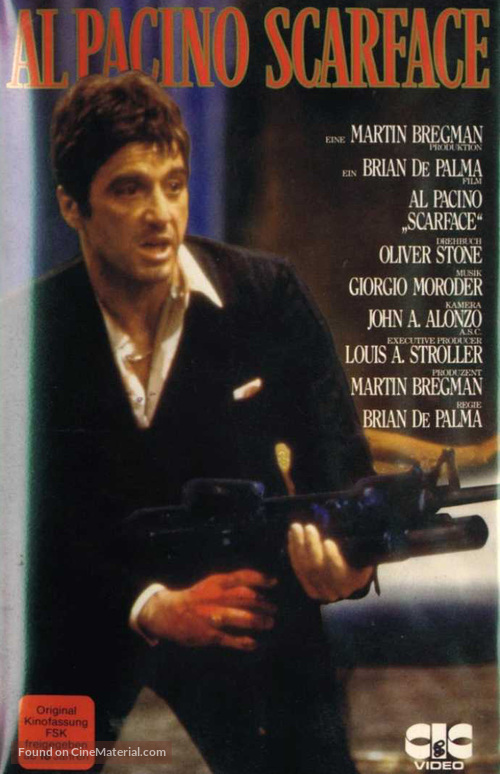 Scarface - German VHS movie cover