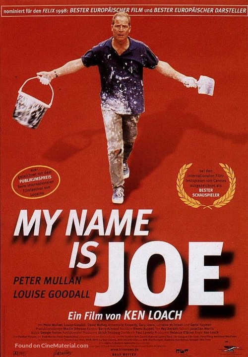 My Name Is Joe - German Movie Poster
