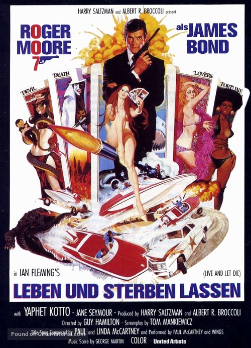 Live And Let Die - German Movie Poster