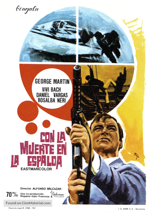 Con la muerte a la espalda - Spanish Movie Poster