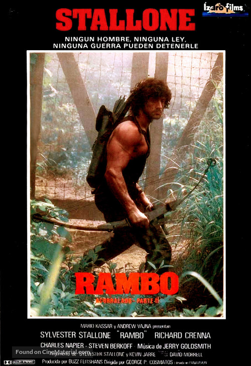 Rambo: First Blood Part II - Spanish Movie Cover