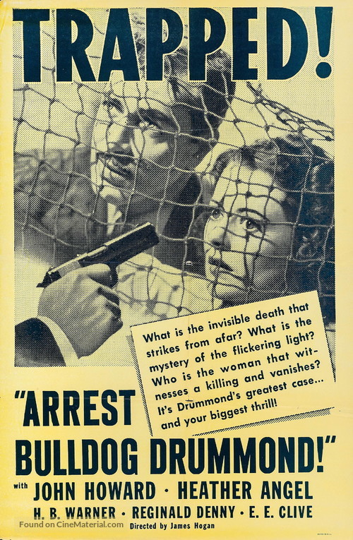 Arrest Bulldog Drummond - Re-release movie poster