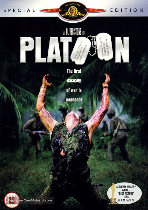 Platoon - British DVD movie cover