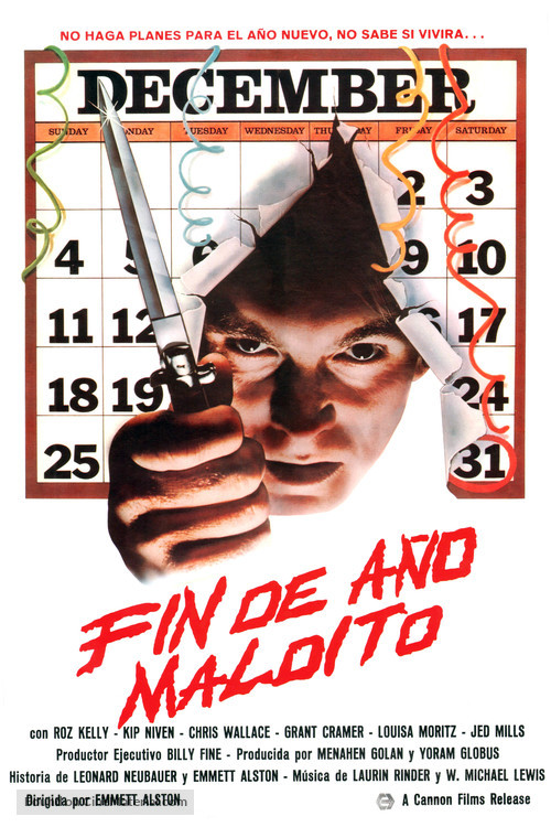 New Year&#039;s Evil - Spanish Movie Poster
