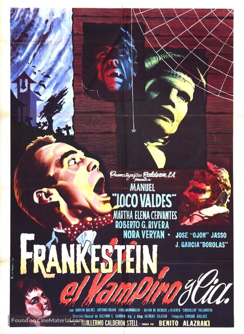 Frankestein el vampiro y compa&ntilde;&iacute;a - Mexican Movie Poster