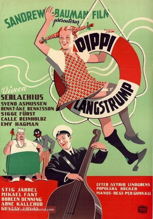 Pippi L&aring;ngstrump - Swedish Movie Poster