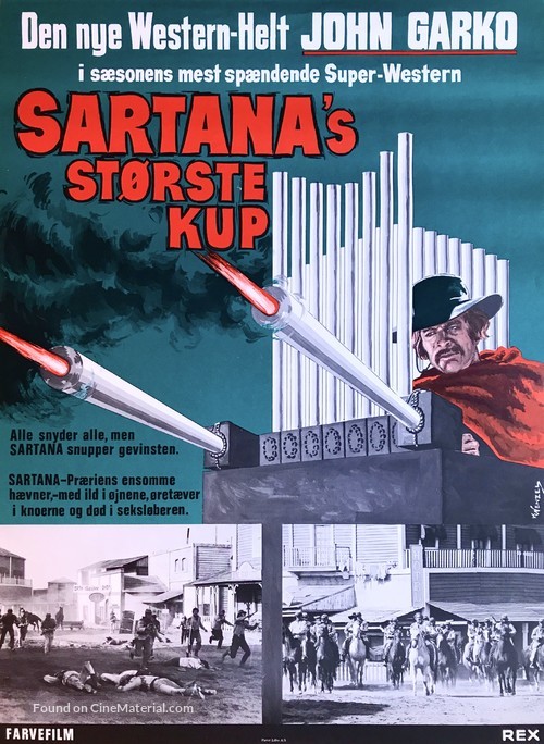 Una nuvola di polvere... un grido di morte... arriva Sartana - Danish Movie Poster
